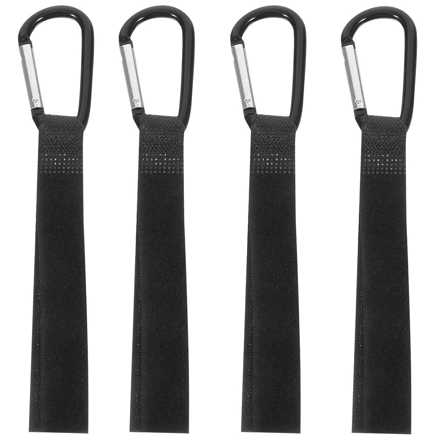 Beavorty 4 Pcs Stroller Hook Hangers with Nylon and Mountaineering Buckle, Heavy-Duty Simple Design Multi-Purpose Hooks for Bike and Walking Rollator, for Short Trips and Shopping