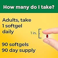 Vista 5 de Nature Made Vitamina B12 1000 mcg, suplemento dietético para apoyo al metabolismo energético, vitaminas B12 1000 mcg, 90 cápsulas blandas