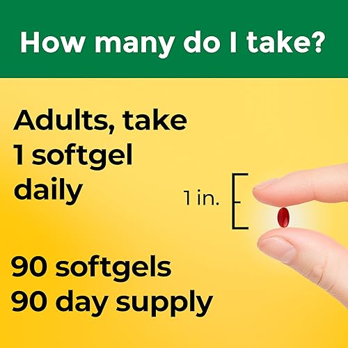 Miniatura 5 de Nature Made Vitamina B12 1000 mcg, suplemento dietético para apoyo al metabolismo energético, vitaminas B12 1000 mcg, 90 cápsulas blandas