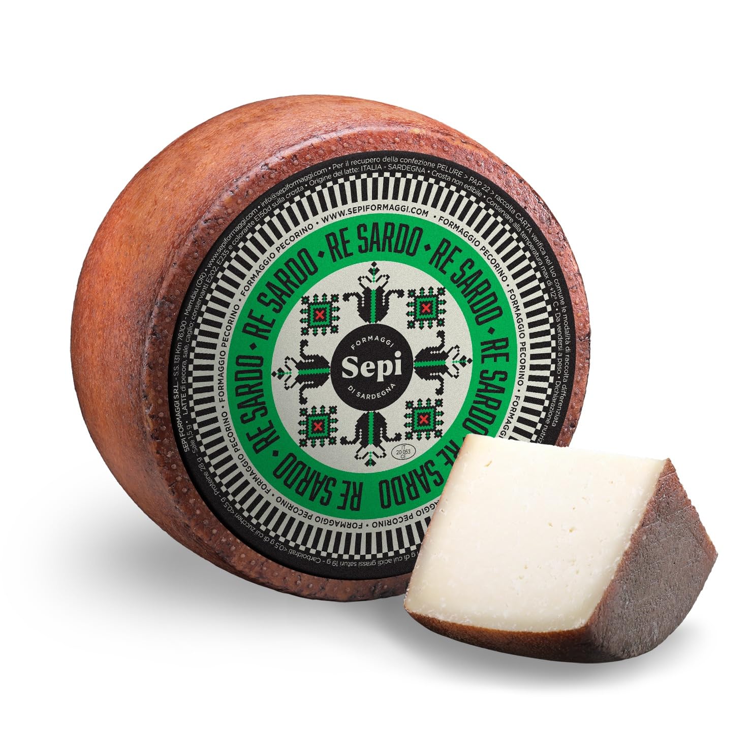 Re Sardo - Pecorino Semistagionato Prodotto A Marrubiu, Dai Casari Di Sepi Formaggi - 3.2 Kg