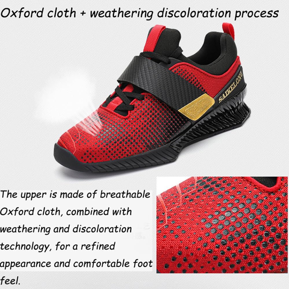 Zapatillas de Powerlifting para Entrenamientos Pesados,Zapatillas para Sentadillas para Hombre,Zapatillas de Halterofilia para Levantamiento de Potencia Culturismo,Trainer,Zapatos de Fitness,39-46 EU