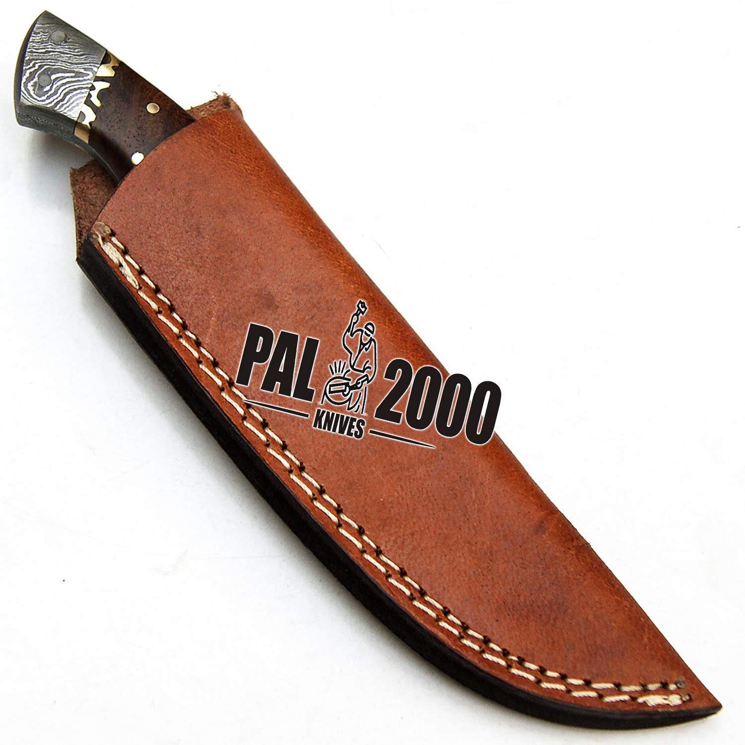 9568-Sjpm - Handmade Damascus Steel Knife - Solid Rose Wood Handle — Amazon image 4