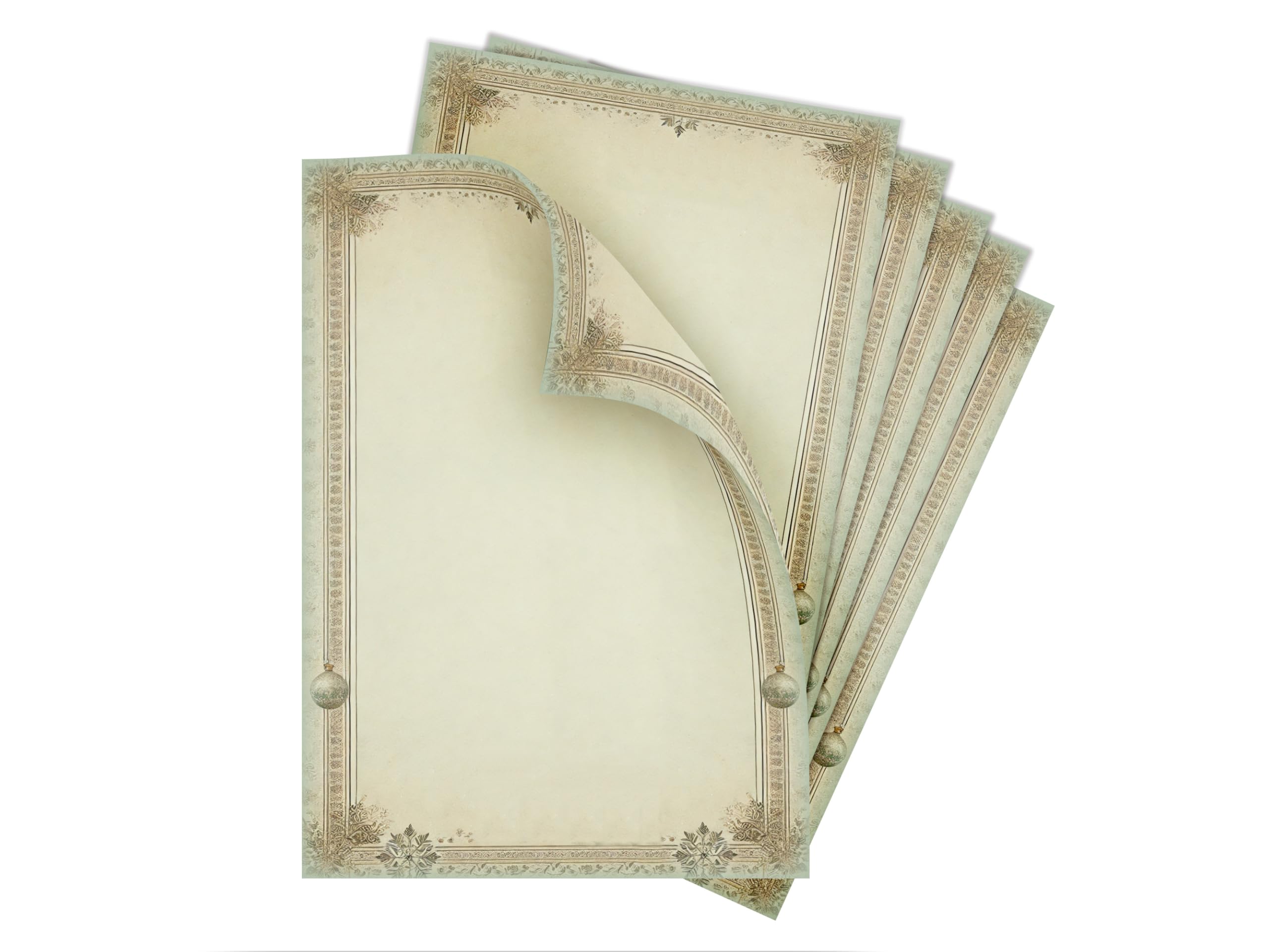 Briefpapier Weihnachten Weihnachtsbriefpapier mit Umschlag Umschlägen mit Fenster Weihnachtspapier A4 für Kunden (250 Blätter + 250 Umschläge)