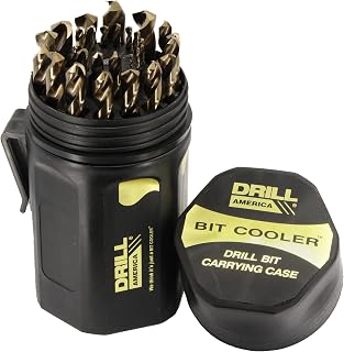 Drill America DWD29J-CO-PC 29-Piece M35 Cobalt Drill Bit Set (1/16"-1/2") - Stainless Steel, Titanium, Heat-Resistant, 135° Split Point