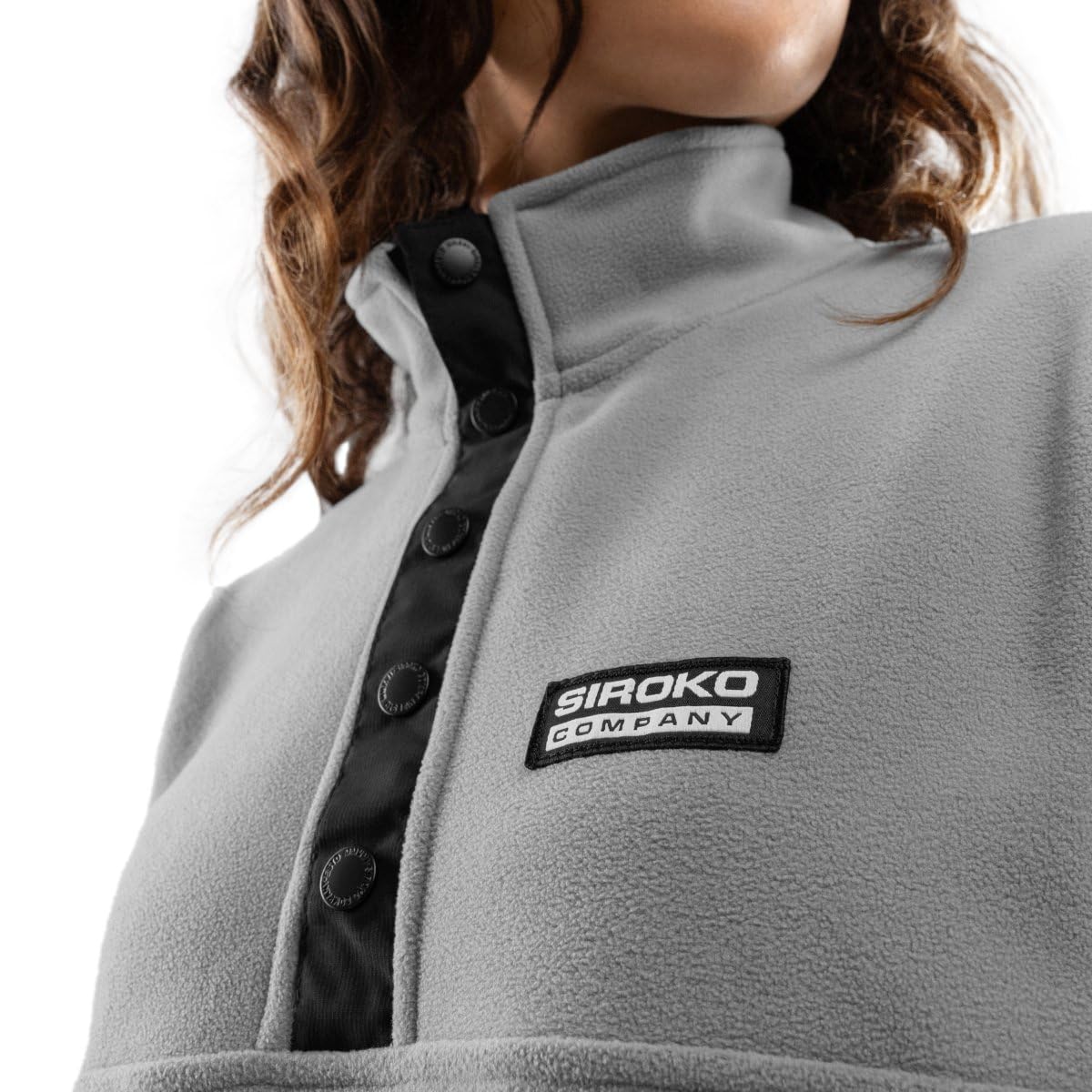 SIROKO Polar grueso con botones esquí y nieve Koli-W Gris
