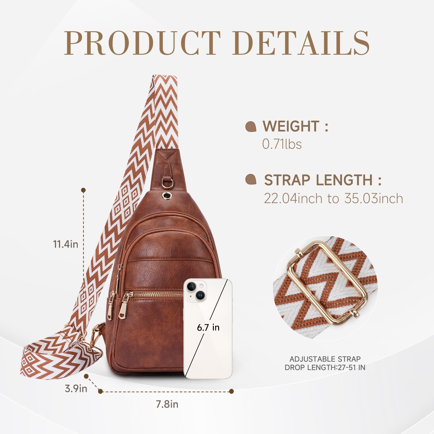 Sling Bag for Women Men Crossbody Tote Blet Bags Trendy Fanny Backpack Pack Travel Purse - Image 6