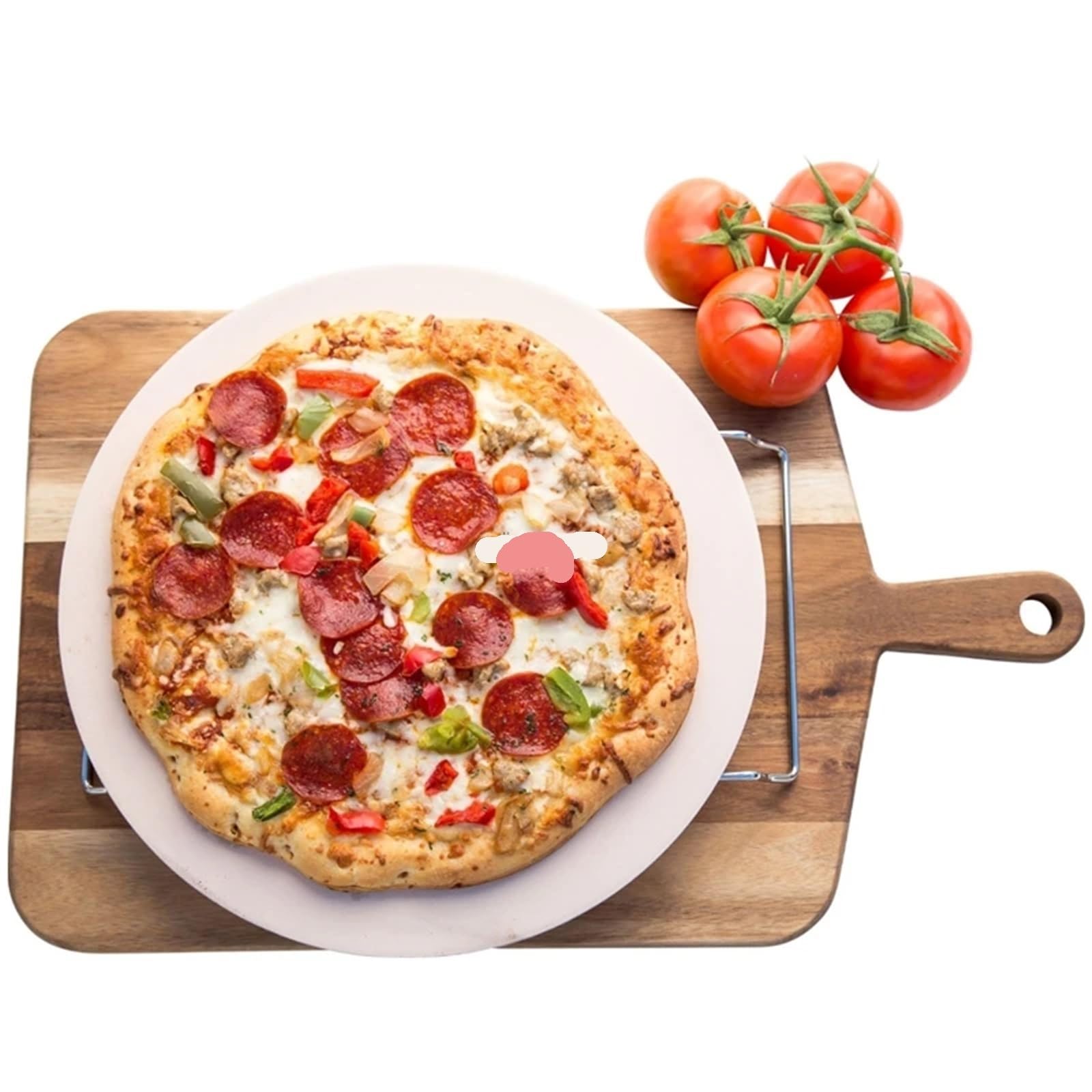 9/11/12/13/15'' Pizzasteinbrett, runde feuerfeste Keramik-Isolierplatte, Pizzapfanne, Pizzastein(15inch 380x11mm)