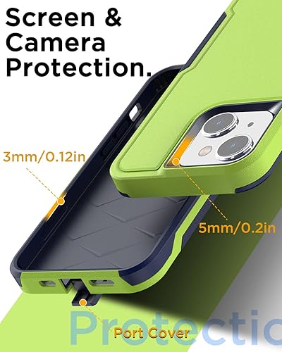 Miniatura 6 de AICase Funda para iPhone 15 Plus con protector de pantalla de vidrio + lente de cámara, resistente protección contra caídas, cuerpo completo,