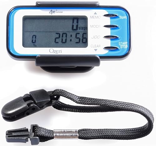 Miniatura 8 de Ozeri Podómetro 3D de bolsillo 4x3runner y rastreador de actividad con tecnología de modo dual para caminar y correr