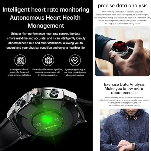 Miniatura 5 de Tuanzi JM08 2 en 1 Reloj inteligente con auriculares 1.28 pulgadas Smartwatch TWS HiFi estéreo inalámbrico Combo Bluetooth llamada telefónica para