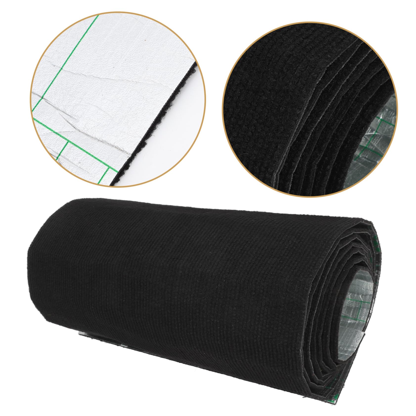 Tapis de Passage Auto-adhésif pour Piscine Hors-Sol Noir | Fibre de Polypropylène, Compatible Divers Revêtements, pour Zone Piscine et Sol de Spa