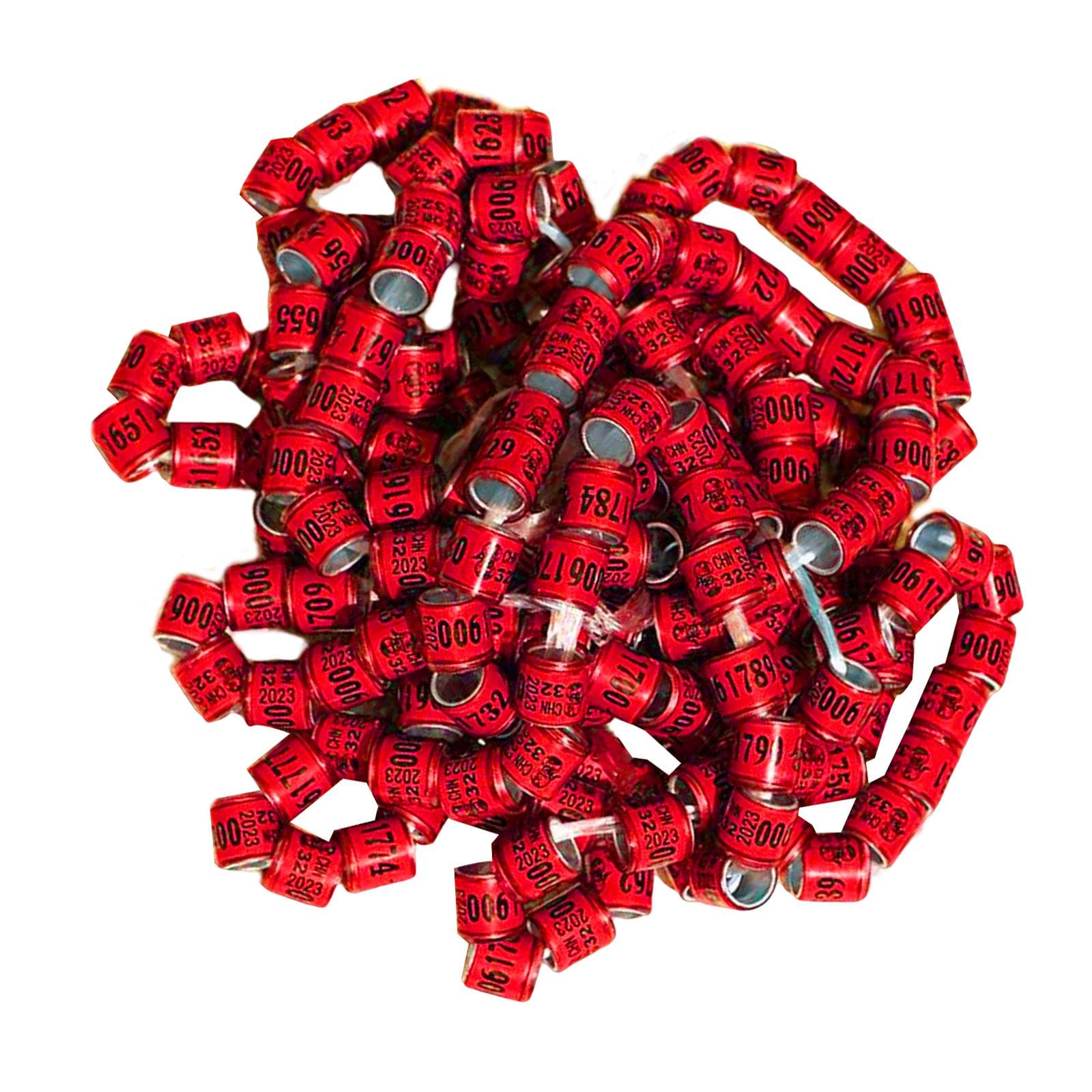 Enakshi 50X 2023 Pigeon Leg Rings Bird Foot Bands for Bantam Finch Canary Red |Pet Supplies | Bird Supplies | Other Bird Supplies-image-14