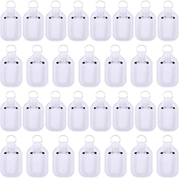 Duufin 60 Pcs Sublimation Hand Sanitizer Holder Blanks Empty Bottle Set