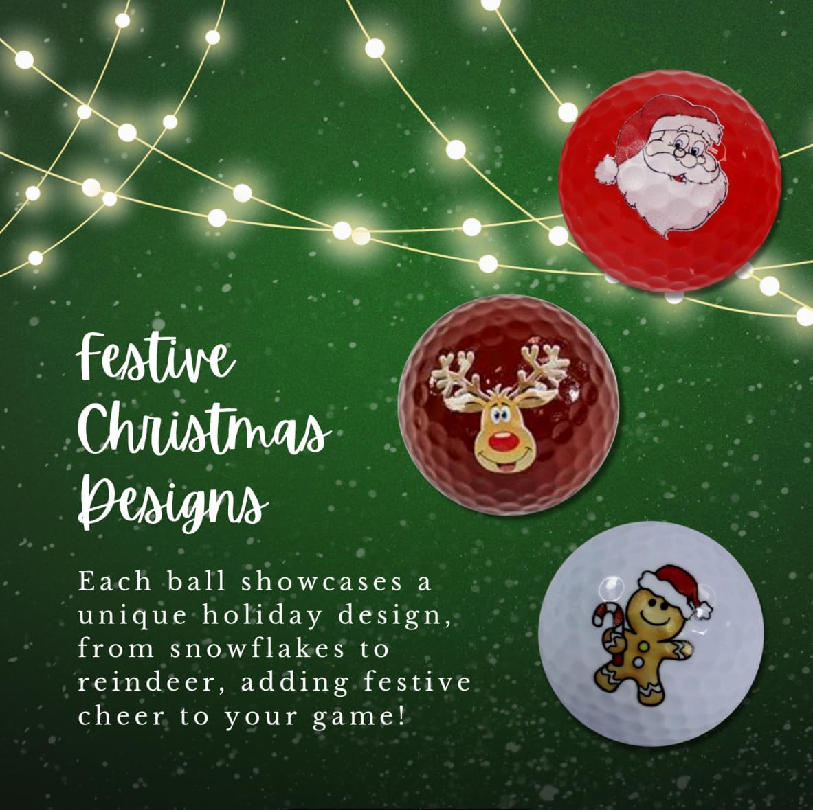 GBM Christmas Tree Imprint Novelty Golf Balls – Fun Golf Balls Christmas Tree Themed Designs, Perfect for Holidays, Tournaments & Golf-Themed Events, Retirement Gifts for Men Women, 12-Pack
