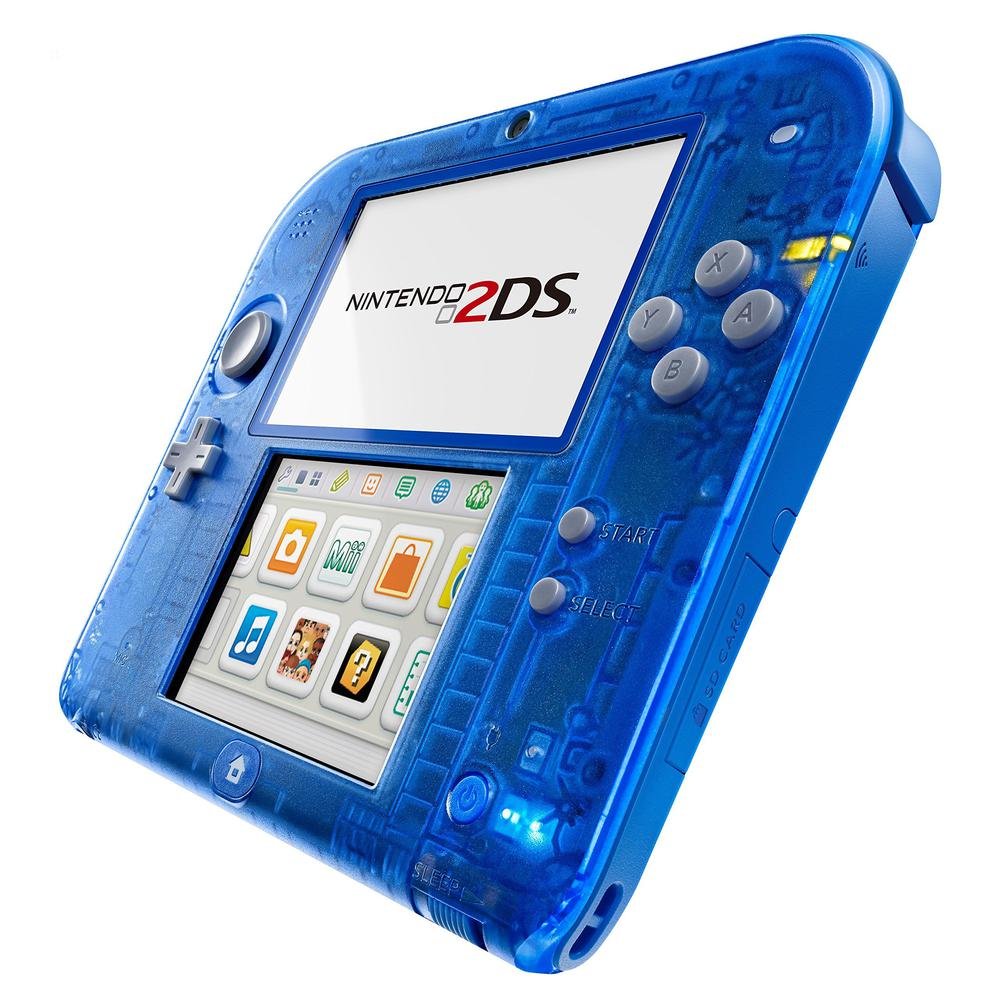 Console Nintendo 2DS - transparente bleu + Pokémon Saphir Alpha