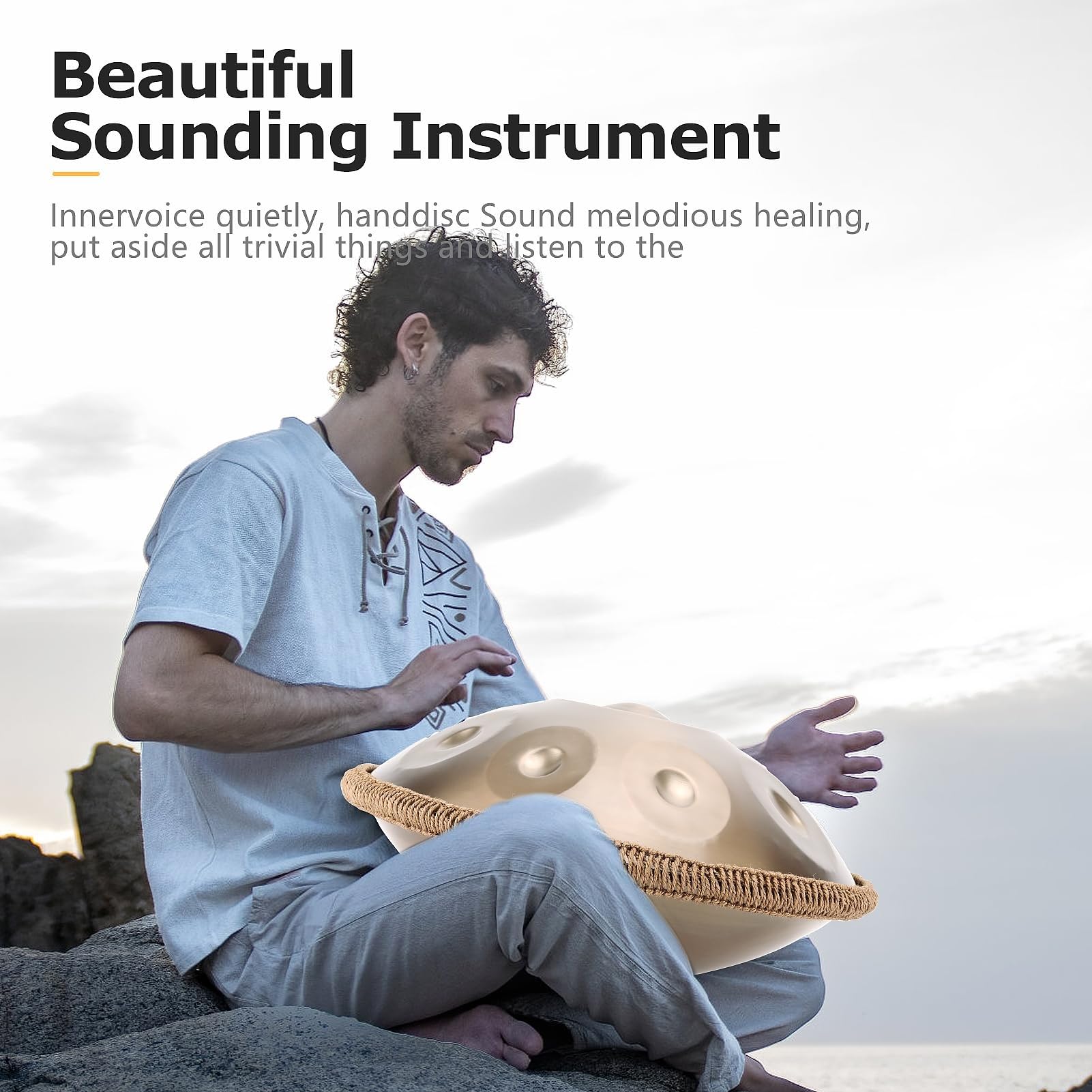 新品 22インチ 12音 ハンドパン 440hz スチールタングドラム 打楽器 Amazon | ハンドパンドラム、12トーン22インチスチールハンド