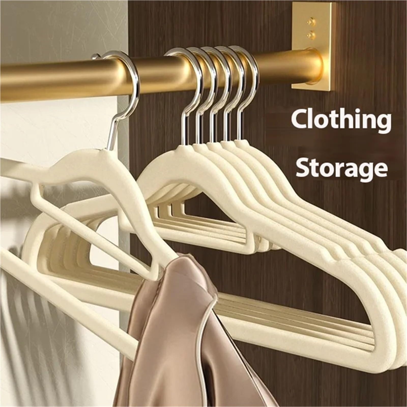Beflockte Kleiderbügel 10 Stück beflockte Kleiderbügel for Zuhause, rutschfeste Samt-Kleiderbügel, Elegante Mantel-Kleidung, Starke, langlebige Racks(Grey-10Pcs)