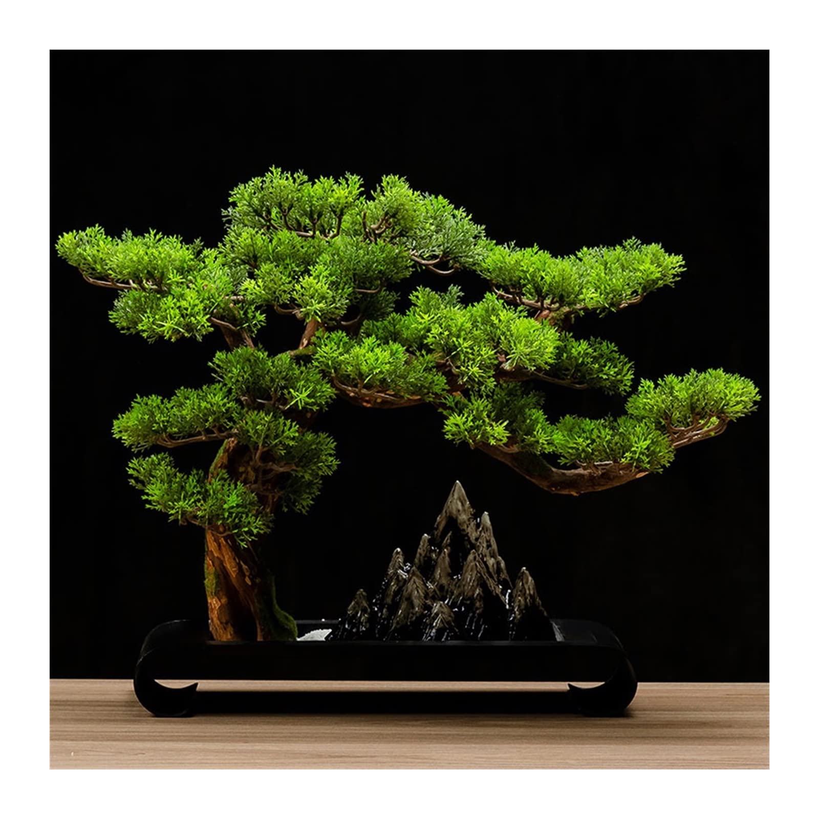 Bonsai artificiel pour déco sans entretien fausse plante grand pin en bois