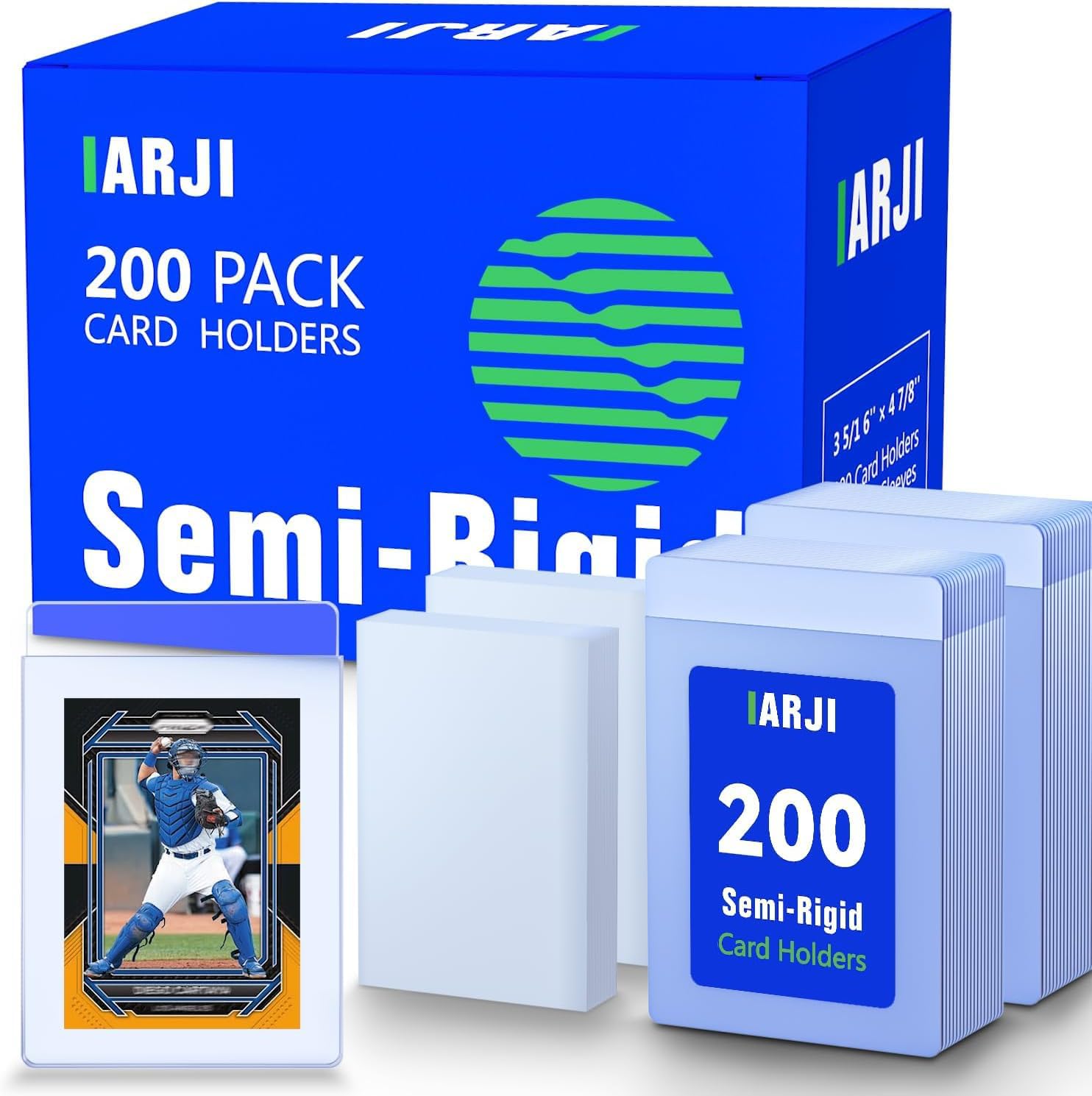 400ct Semi Rigid Card Holders & 400ct Soft Sleeves for PSA, SGC, BGS, CSG Graded Cards Submissions, Ultra Clear Semi Rigid Baseball Cards Grading Sleeves Protectors