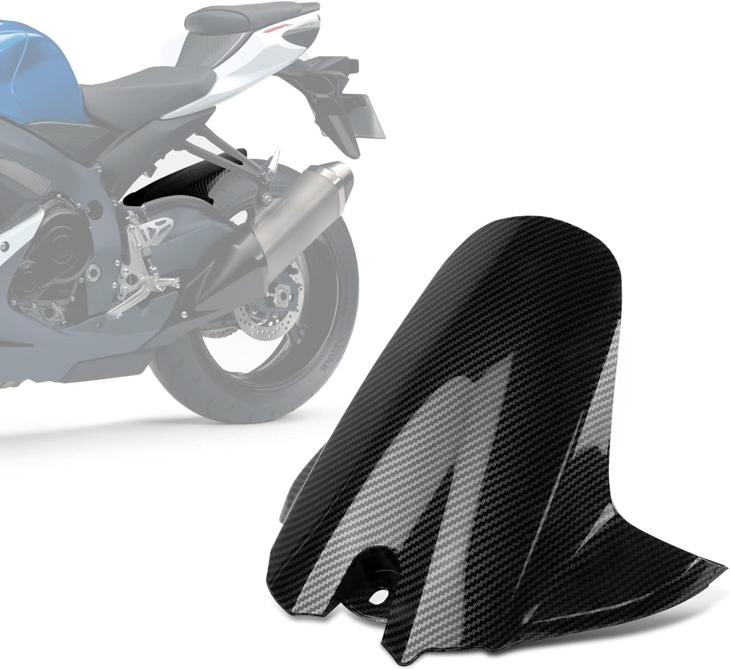 Rear Fender Mudguard Tire Hugger for GSXR600 750 K6 K8 2006-2010 Carbon Fiber Painted