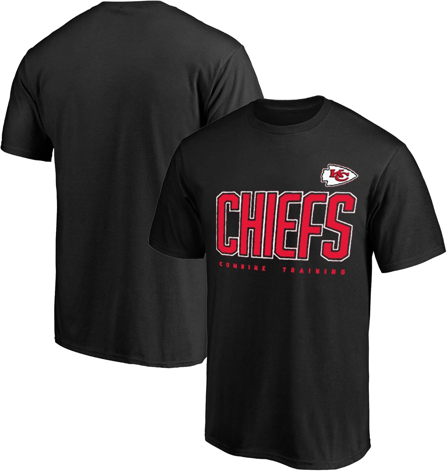 NFL Kansas City Chiefs Black Kids Youth 8-20 Official Football Team Prime Time Performance Primary Logo Short Sleeve T-Shirt - Image 2