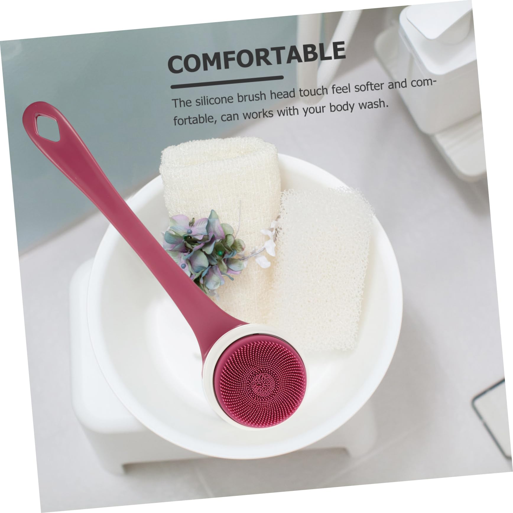 Housoutil 1set Elettrica Per Scrubber Per Schiena e Testine Esfolianti Per Profonda e Comfort