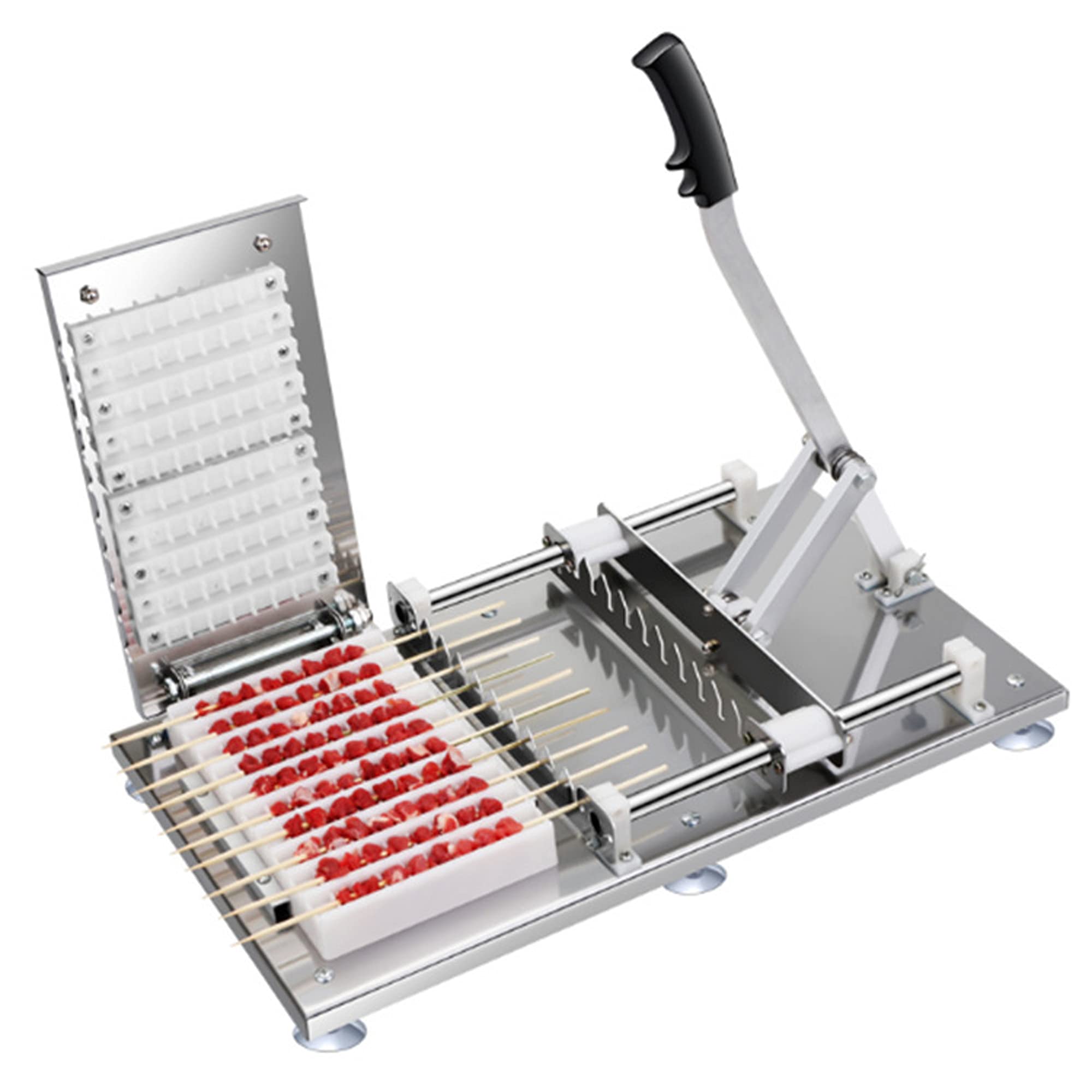 Macchina Per Kebab Per Barbecue Commerciale, Macchina Per Spiedini Di Carne 10 Corde Per Volta, Strumento Per Spiedini Per Barbecue In Acciaio Inossidabile Per Feste Barbecue In Casa (32 * 56,5 * 9 C