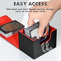 Vista 122 de ZLCA MTG YuGiOh - Caja de cartas para cartas intercambiables, MTG YuGiOh con capacidad para más de 100 tarjetas de una sola funda, caja