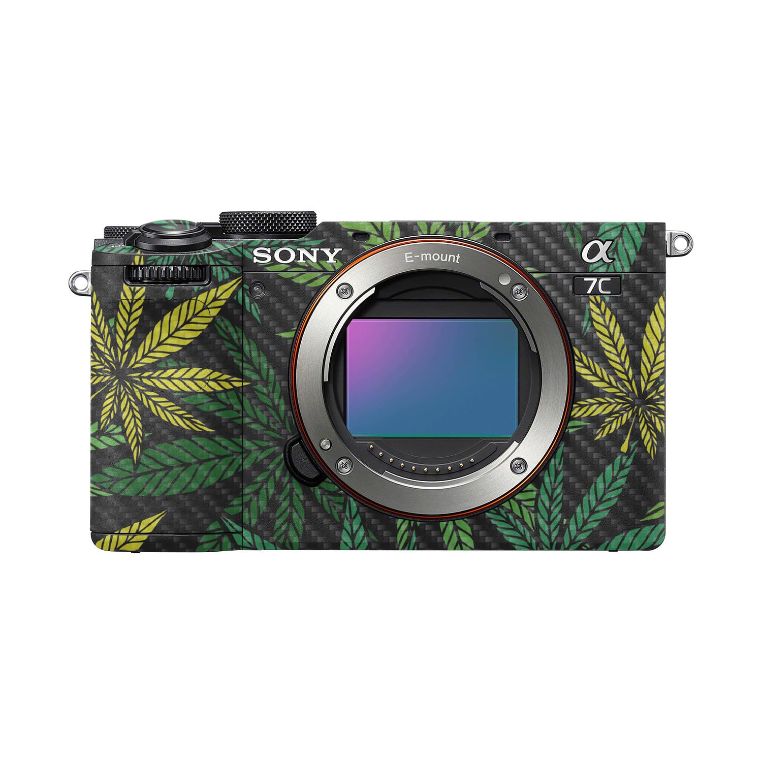 Carbon Fiber Camera Skin Compatible with Sony A7C Mark II (2023) - Cannabis Culture - Premium 3M Vinyl Protective Wrap Decal Cover - Easy to Apply | Crafted in the USA by MightySkins