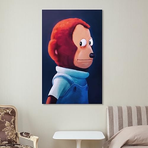Miniatura 7 de Monkey Puppet Meme Poster Canvas Wall Art Holiday Gift Wall Decoration Picture Print Home Decor Poster Wall Art Hanging Picture Print Bedroom