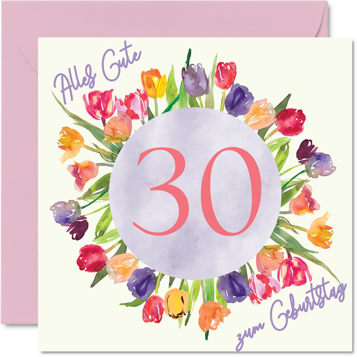 30. Geburtstag Karte Für Sie – „Trentenne E Ancora Favolosa“ – Mit Flamingo-Design & Stickern