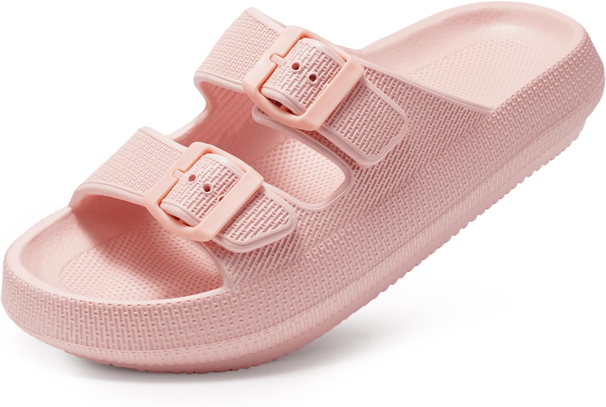 DodowWomens Slide Sandals Adjustable Soft Cloud Comfort Slip On Flat Sandals