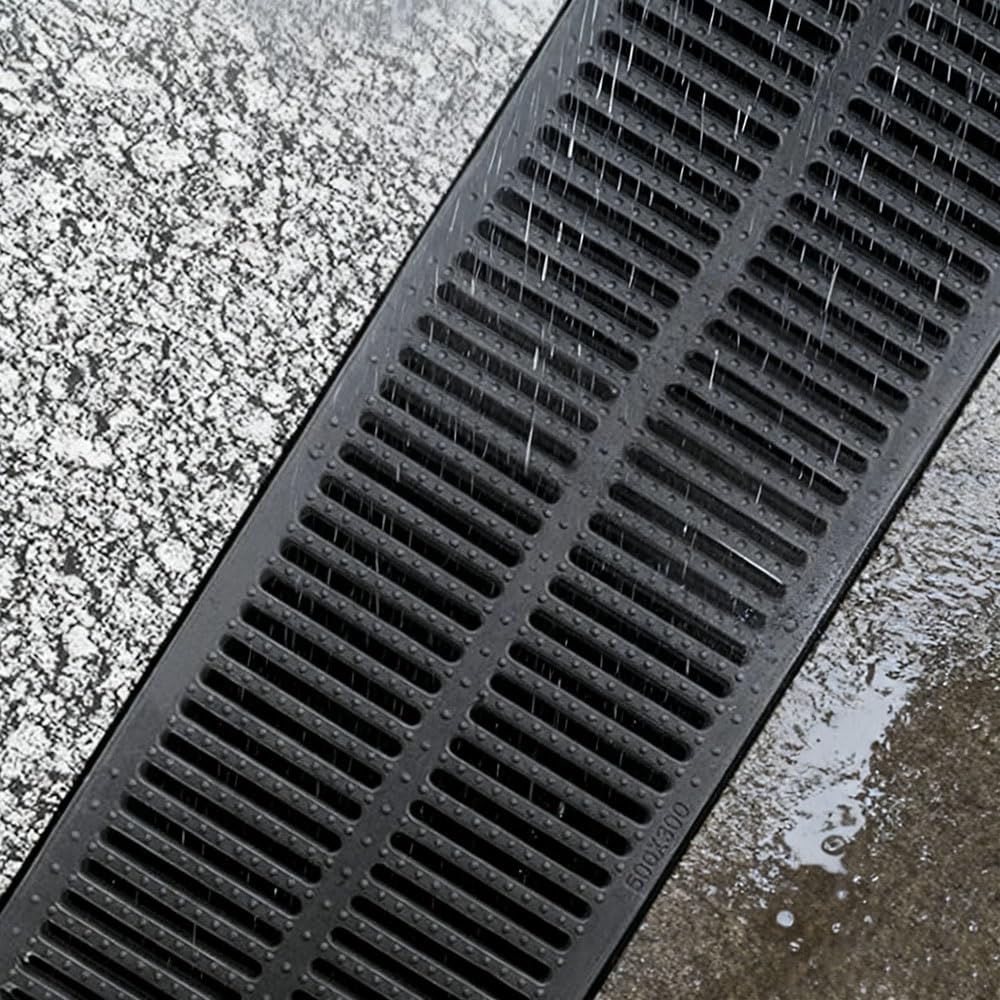 Canaletta Scolo Acqua Piovana, Griglia di Scarico per Esterni, Griglia Fognaria Canale di Drenaggio, Copertura per Scarichi di Ricambio per Garage(500x250x40mm/19.7x9.8x1.6in)