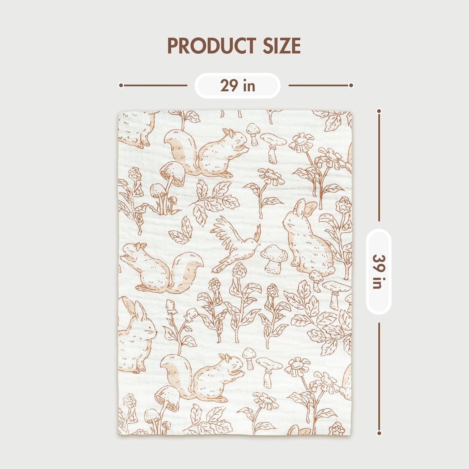 Muslin Minky Baby Blanket for Boys and Girls - 2 Pack Soft Baby Blankets, Nursery Minky Blankets with Muslin Cotton Front and Dotted Fleece Backing, Cozy and Lightweight Newborn Blanket - Image 6