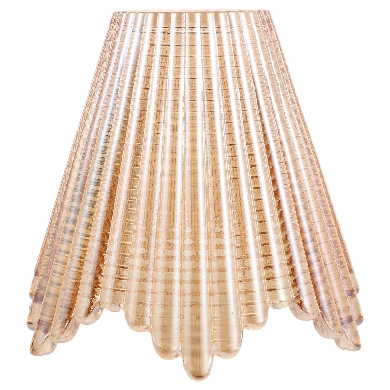 Toyvian Paralume Conico in Vetro Marrone per Lampada a Sospensione, Paralume di Ricambio Piccolo 15,7x13,5 Cm, Copertura per Lampade da Soffitto Rustica e Vintage, Adatto per Applique