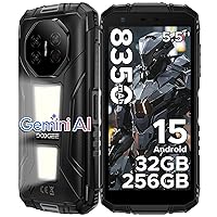 DOOGEERugged Fire 3 Max Rugged Smartphone Android 15, Doppie Luci Campeggio