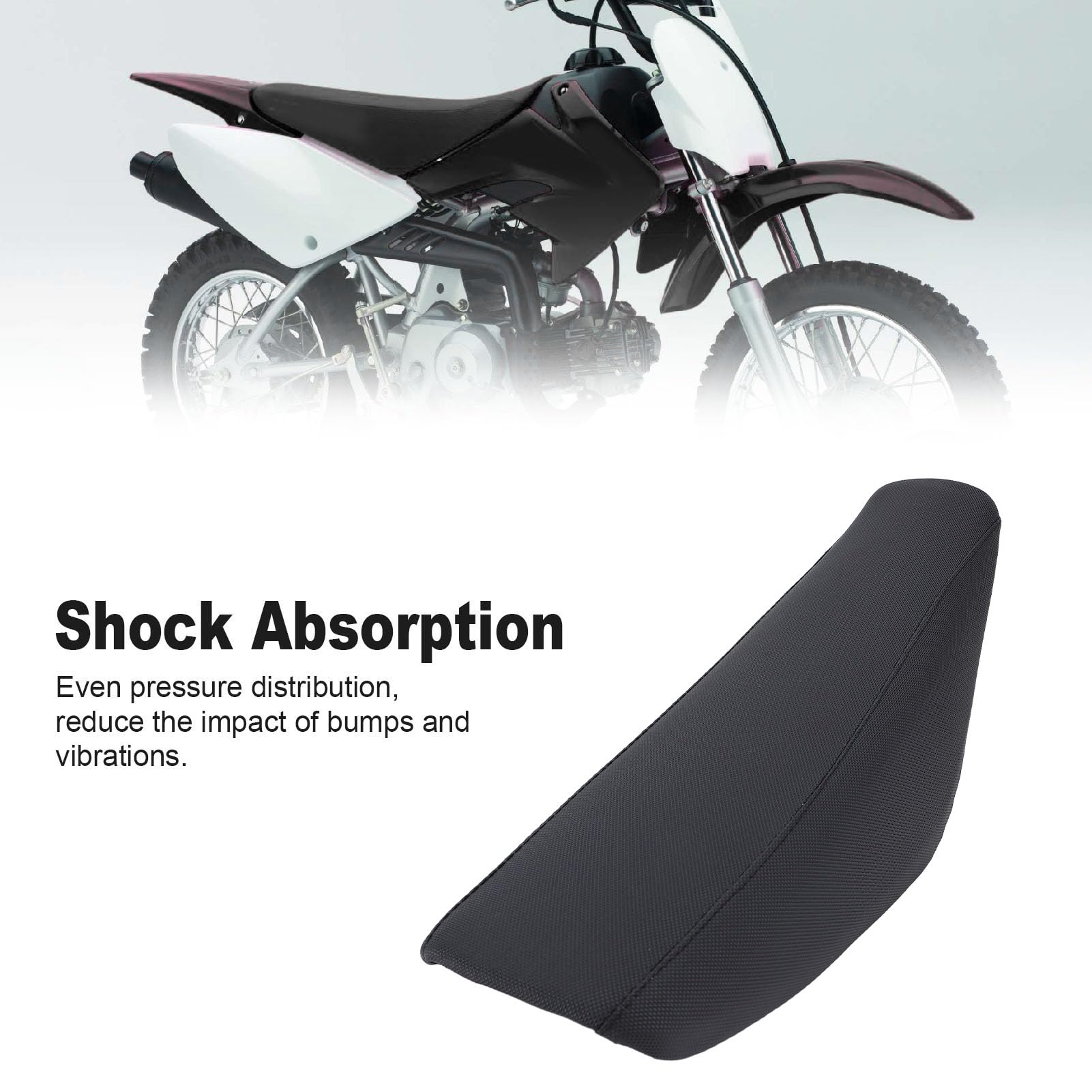 Fahrradsitz Motorrad Hoher Schaumstoffsitz Rot – Für CRF50 90 110 150 160 Pit Bike, Atmungsaktiv & Stoßdämpfend