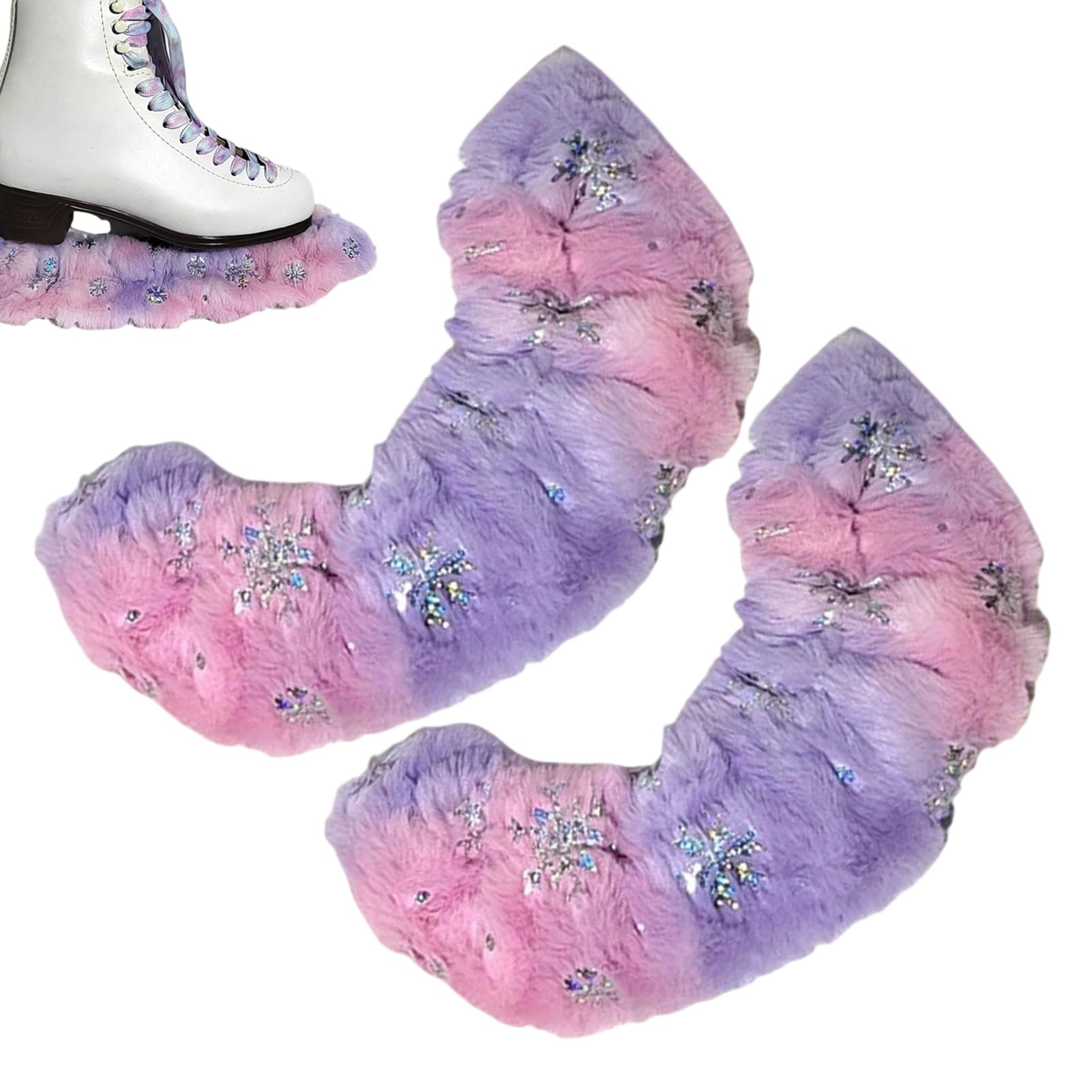 1 Pair Skate Covers Soft Plush Ice Skate Soakers Covers Protector Water Absorbing Ice Skating Accessories For Men Women