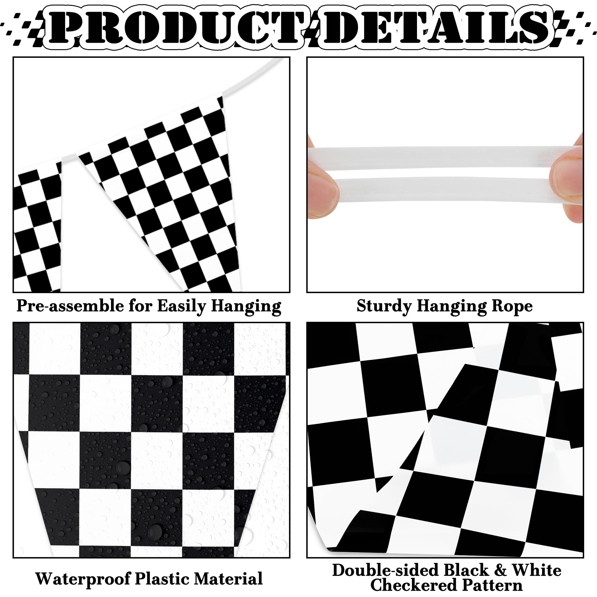 amazon-com-100-ft-race-car-party-decorations-pre-assemble-checkered-flag-banner-large-plastic-hanging-pennant-banner-flags-string-double-sided-black-and-white-checkered-decor-racing-theme-party-supplies-home-kitchen for Free Printable Checkered Flag Banner Amazon.com: 100 FT Race Car Party Decorations, Pre-assemble Checkered Flag Banner, Large Plastic Hanging Pennant Banner Flags String Double-sided Black and White Checkered Decor Racing Theme Party Supplies : Home & Kitchen for Free Printable Checkered Flag Banner