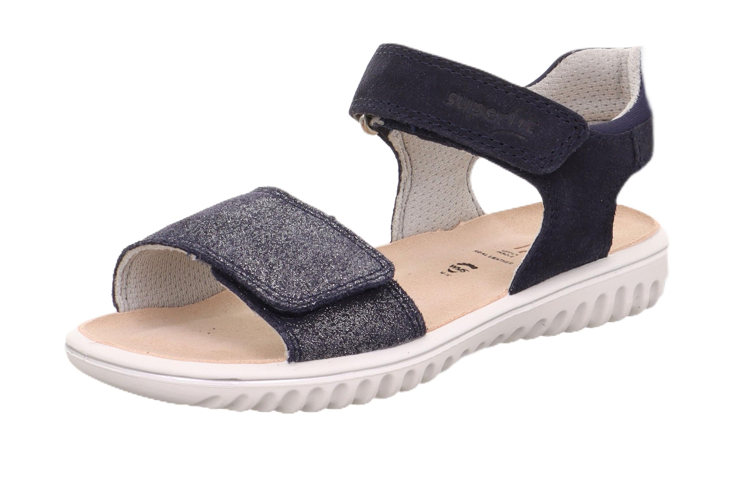 Superfit Girl's Sparkle Sandal, Blau 8000, 6 UK Child Wide