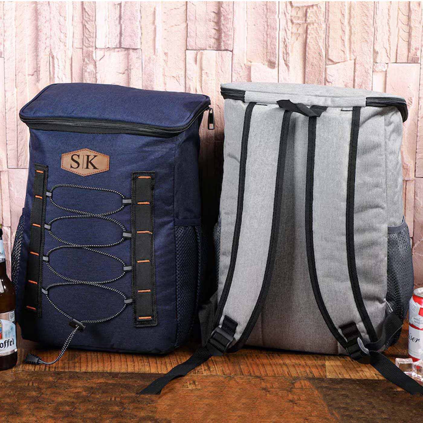 Personalized Groomsmen Cooler Backpacks, Custom Name Lunch Cooler Backpack, Hiking Cooler Backpack, Golf, Beer Cooler Equipments for Father, Husband, Groomsmen Gifts (Style A)