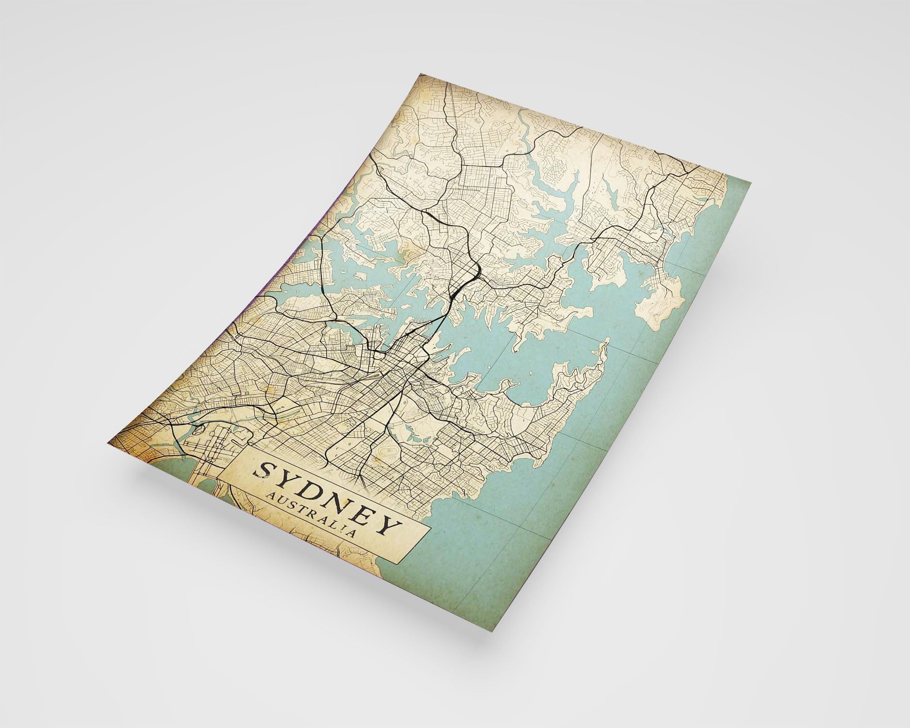 MG Global Rustic Poster of Sydney Australia | 11x17 12x18 16x24 24x36 Vintage Unframed Print | Antique Hometown City Wall Art for Gift | Home Office Decor