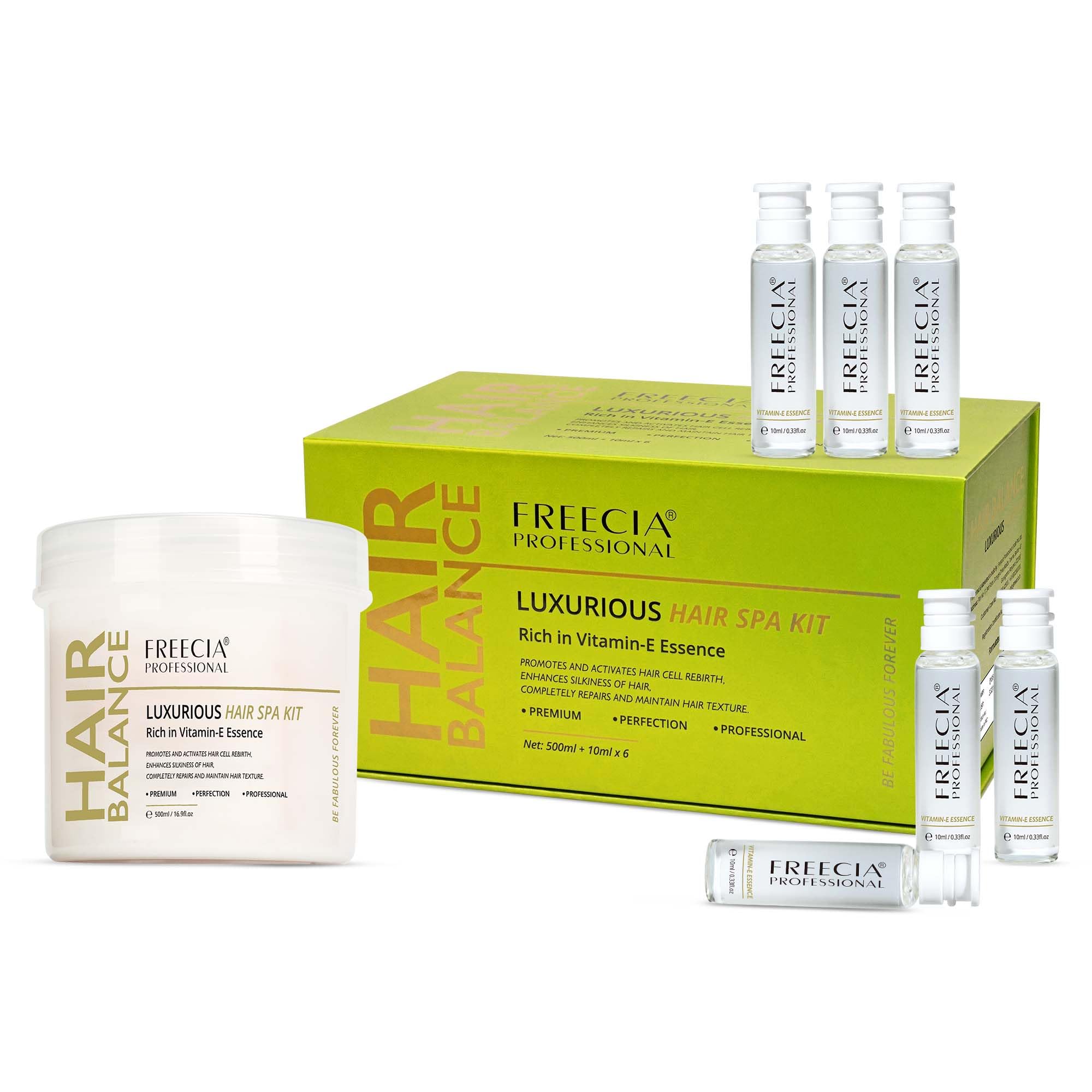 FREECIA® Professional Herbal Hair Mask Kit Miracle Product | Best Seller | Dry Frizzy & Damaged Hair | Vitamin-E Ampules | Unisex | 500 ml + 60 ml-picture-39