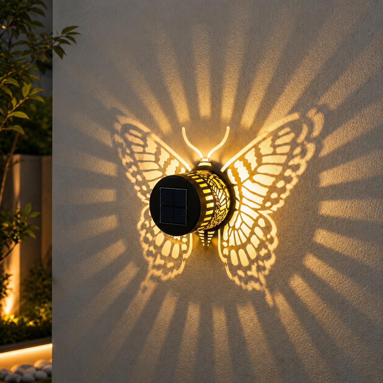 Butterfly Glow Solar Wall Light Solar Light Set (Wall Mounted Pack of 1)-image-35