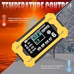 COREBOX Battery Charger 6-Amp 12V Car Battery Charger Chargeur Intelligent 12V, Trickle Charger,Battery Maintainer Desulfator with Temperature Compensation for Auto Motorcycle Lawn Mower Boat (Yellow)