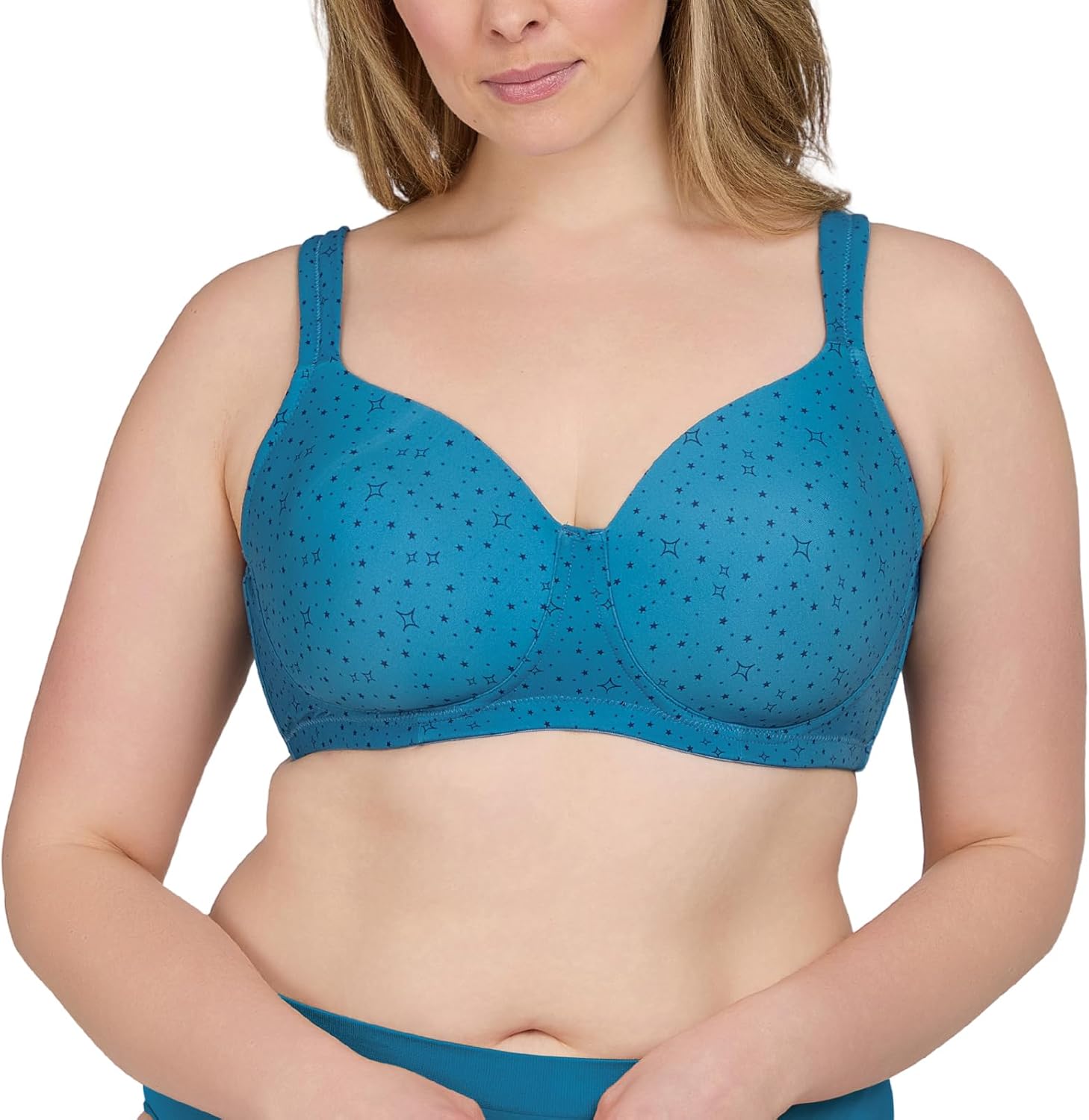 Leading Lady, Brigitte Full Coverage, Wireless, Padded T-Shirt Bra, Ballet Back, Side & Back Smoothing, Wide Straps, 36A-54G