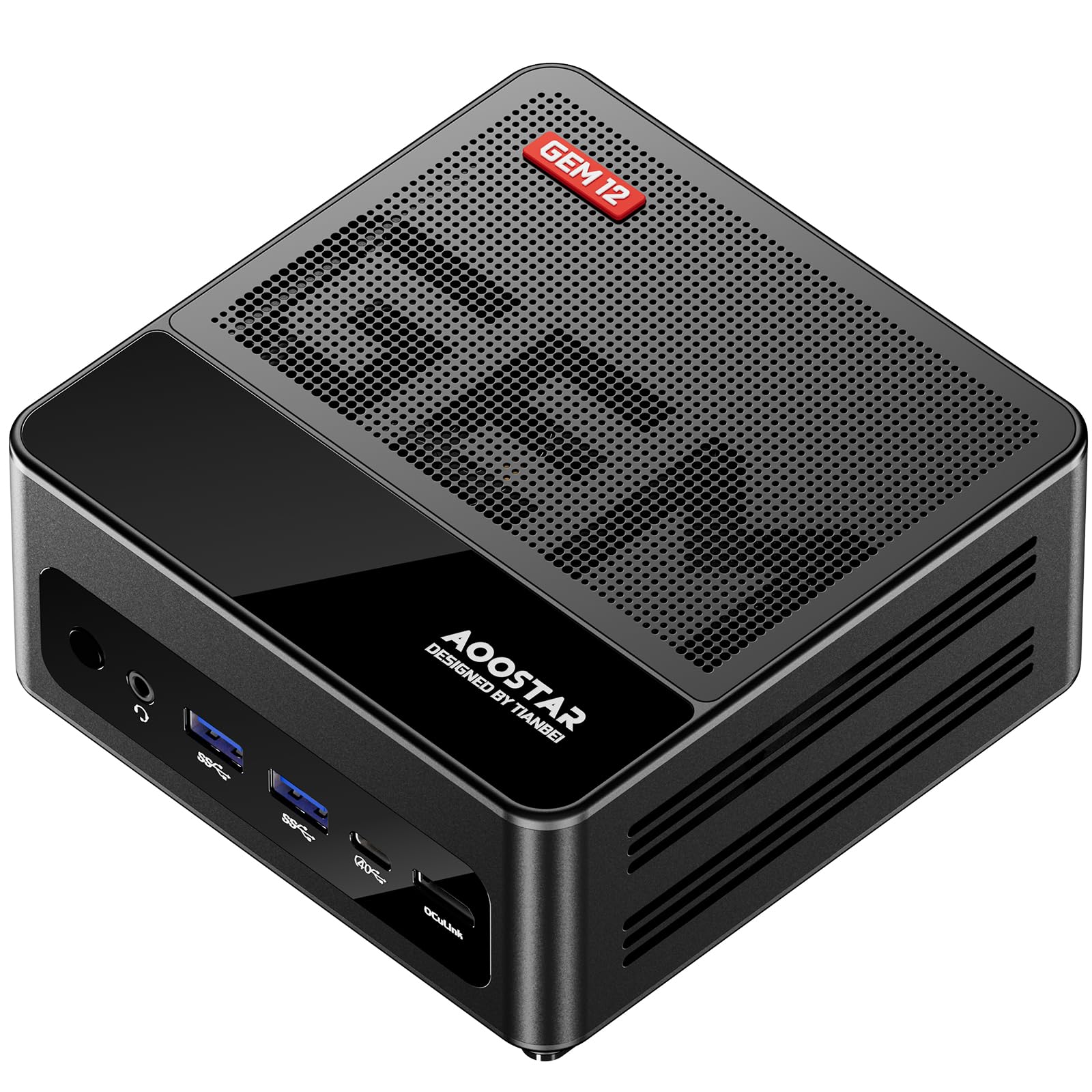 AOOSTAR GEM12+ 8845HS Mini PC, Schwarz Mini Gaming PC Ryzen 7 PRO