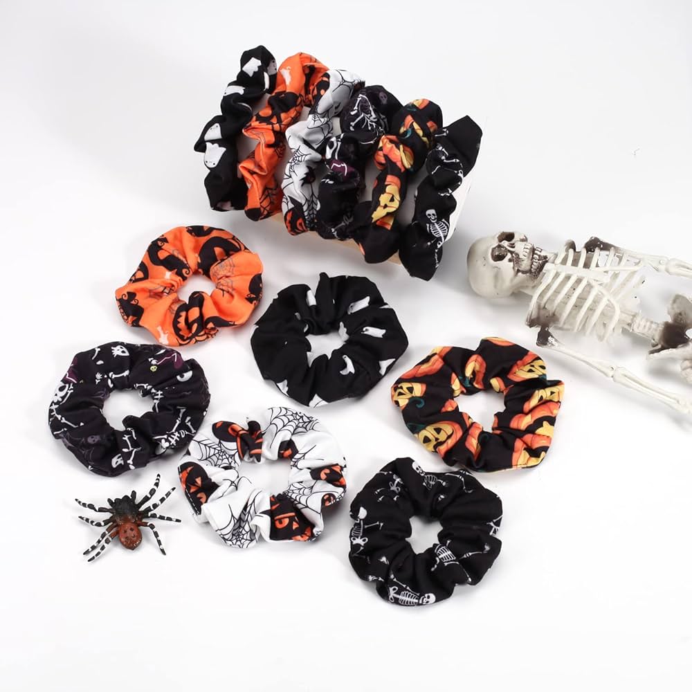 Amazon.com : 12PCS Halloween Hair Scrunchies Soft Fall