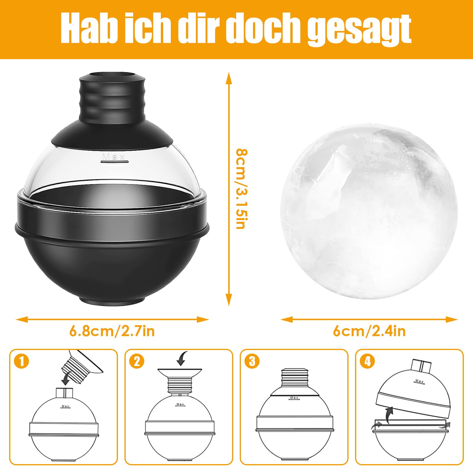 Kit di stampi fai da te in silicone per cubetti di ghiaccio con coperchio, a forma di montagna e neve, per whisky, cocktail, succo di gelatina, 3 pezzi