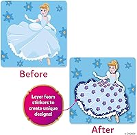 Vista 5 de Skillmatics Arte de calcomanías de espuma – Disney Princess, más de 800 calcomanías de espuma 3D, diversión sin desorden para niños, kits